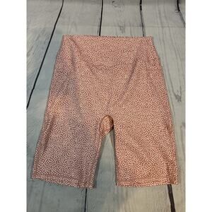 Buffbunny XL Pink Salt Bossy Print Biker Shorts with Pockets